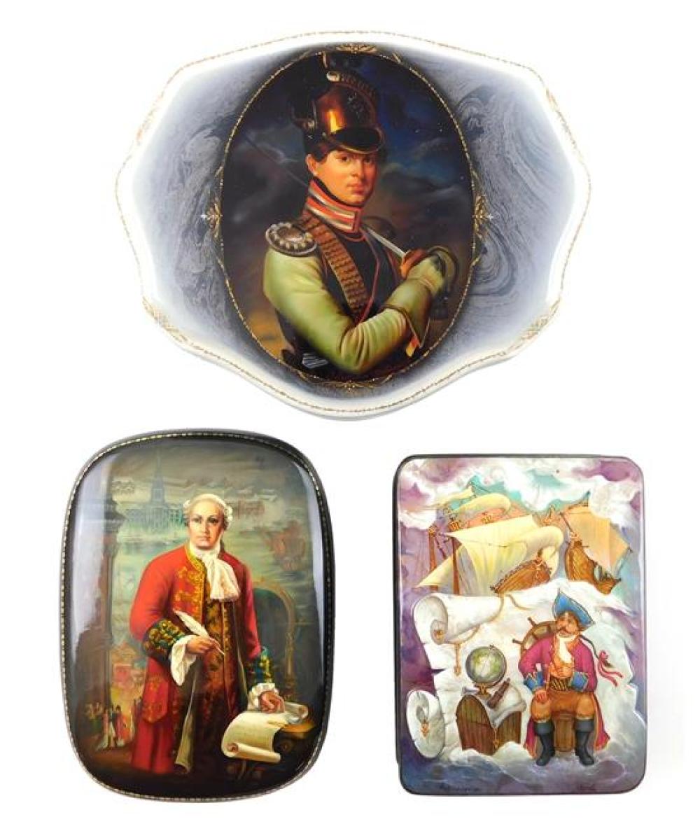RUSSIAN HAND PAINTED LACQUER BOXES  31dbd4