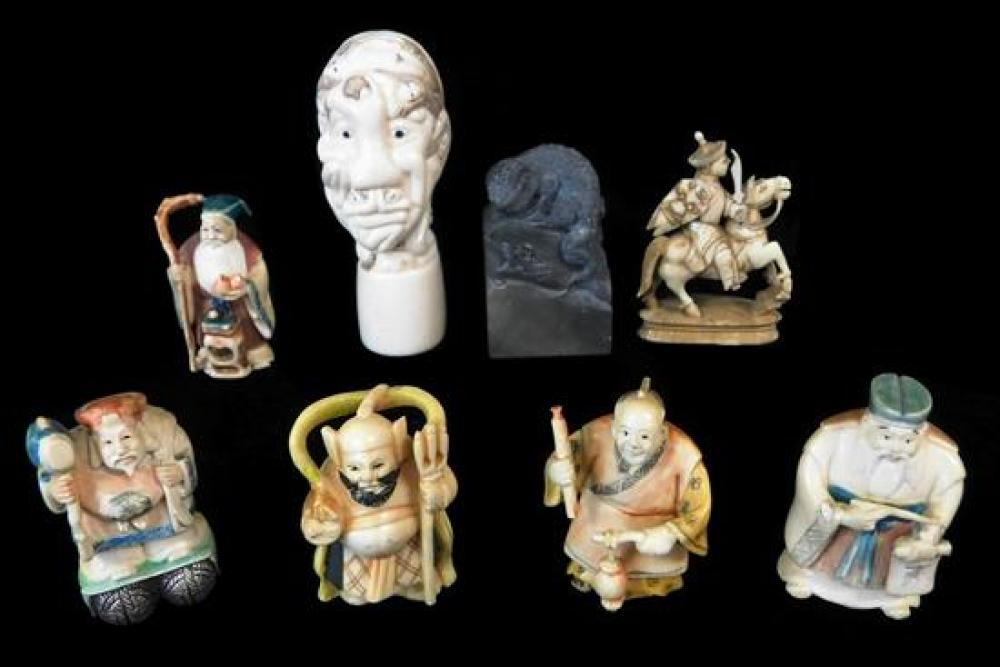 ASIAN SIX CARVINGS MOSTLY 20TH 31dbfc