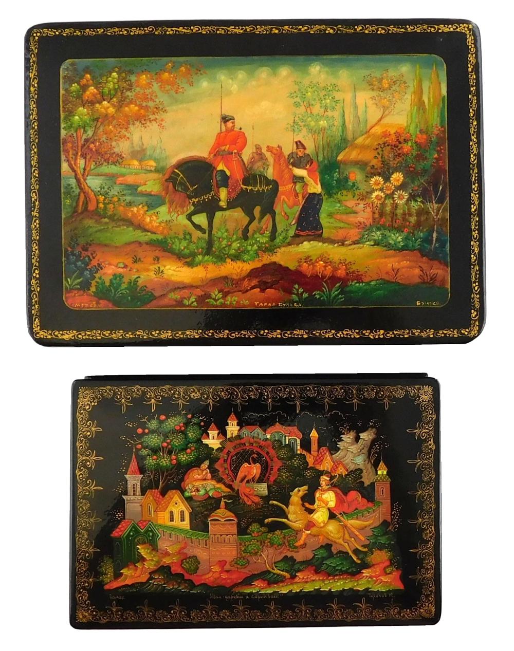 RUSSIAN HAND PAINTED LACQUER BOXES  31dd0e