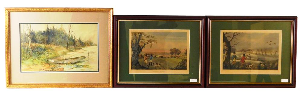 THREE FRAMED PRINTS OF COUNTRY 31dd54