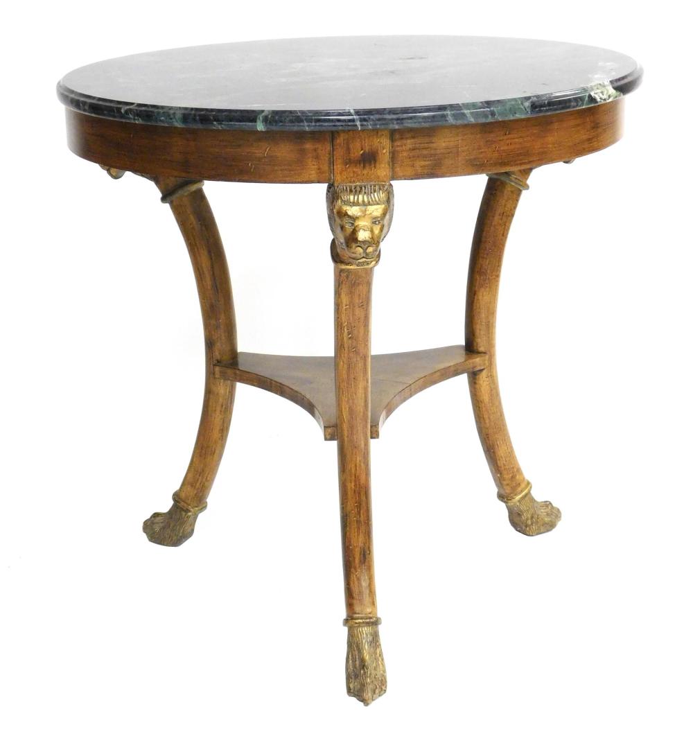 FRENCH EMPIRE STYLE MARBLE TOP 31de25