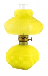 MINIATURE OIL LAMP, BASKET LAMP, BY