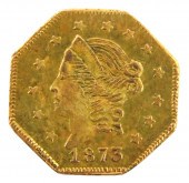 COIN 1873 1 2 DOLLAR CALIFORNIA 31e3e8