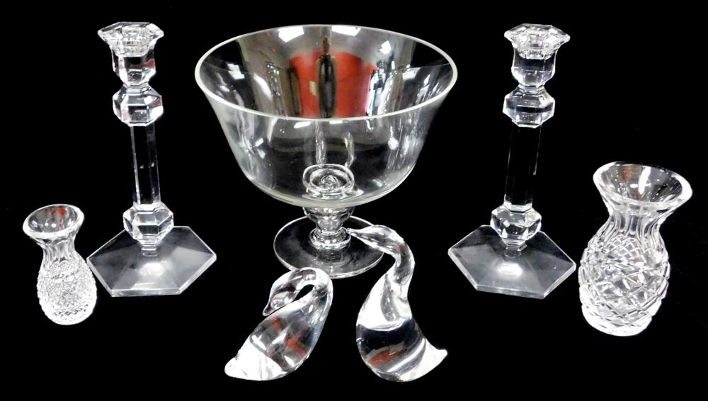 GLASS SEVEN PIECES OF CLEAR GLASS 31e523
