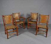 Set of four Old Hickory chairs, two