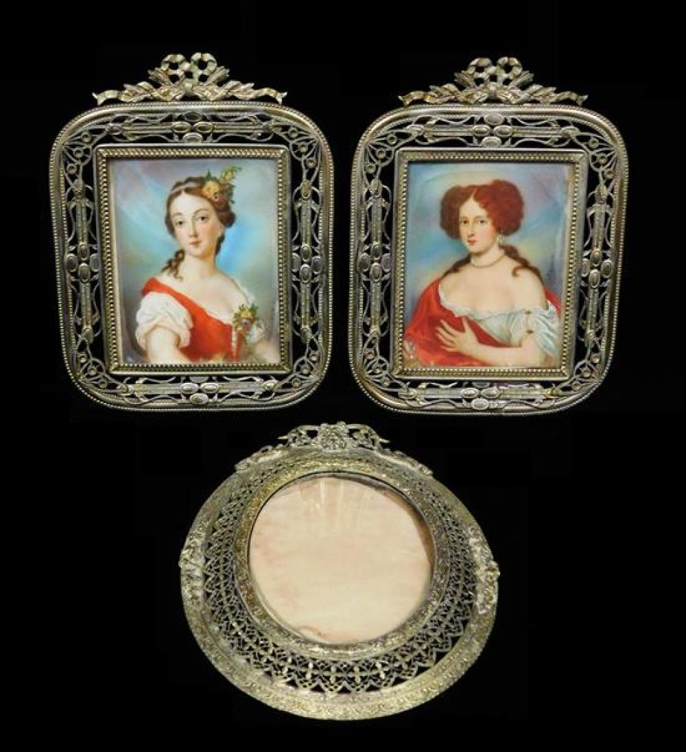 TWO MINIATURE PORTRAITS ON POSSIBLY 31c079