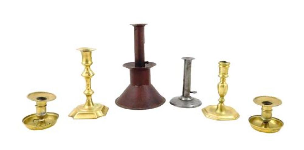 SIX EARLY CANDLESTICKS 18TH AND 31c17c