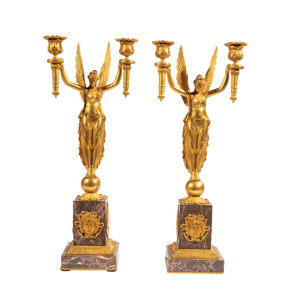 EMPIRE STYLE GILT BRONZE AND MARBLE 31c5cf