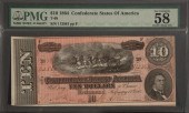[CONFEDERATE CURRENCY] T-68, $10, 1864[Confederate
