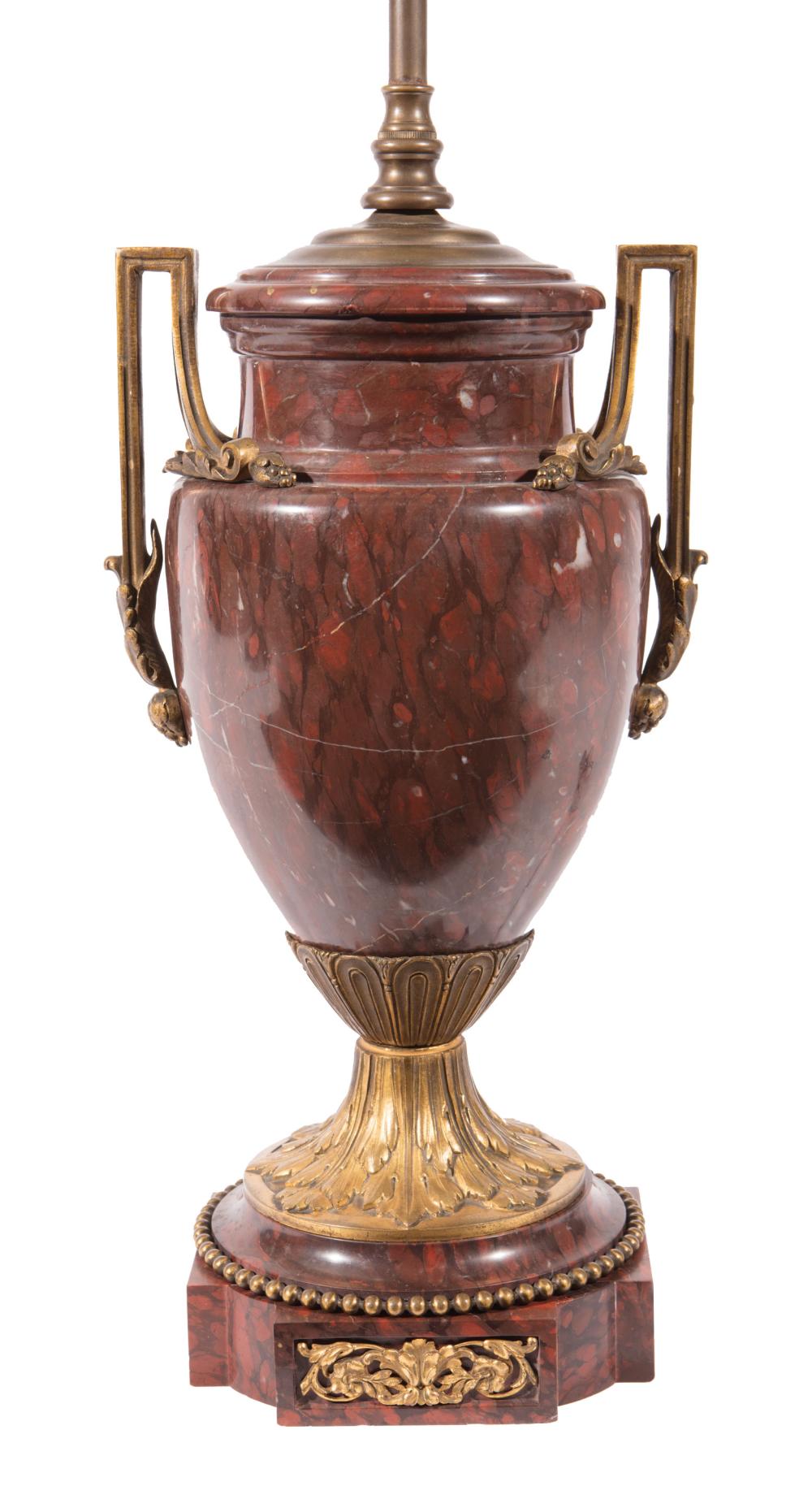 ROUGE MARBLE AND GILT BRONZE MOUNTED 31ca56
