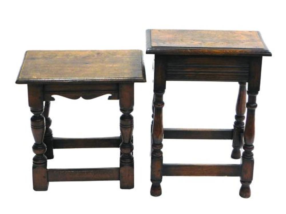 TWO JACOBEAN STYLE JOINT STOOLS  31ccf0