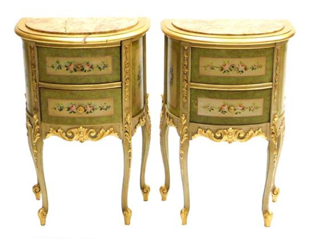 PAIR OF FRENCH STYLE TWO DRAWER 31cd7c