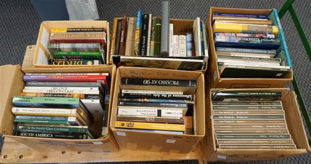 SIX BOXES OF BOOKS RELATING TO 31f8ba