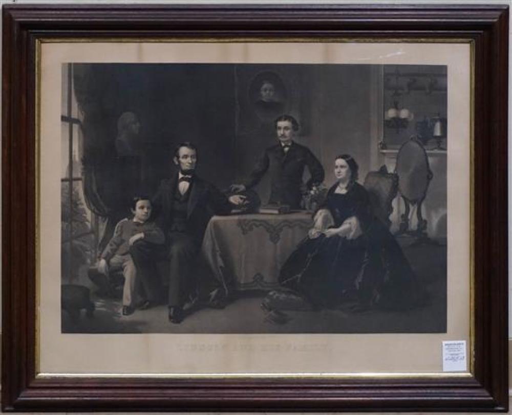 LINCOLN AND HIS FAMILY, FRAMED