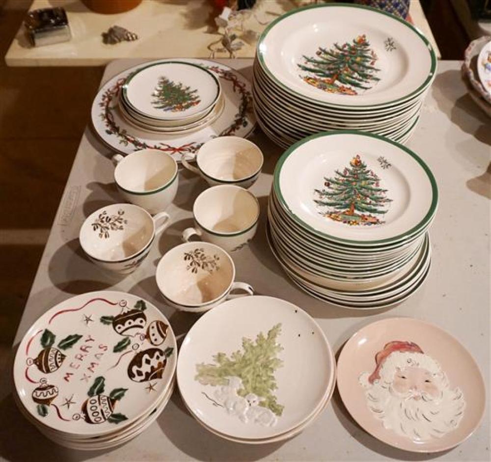 GROUP OF SPODE CHRISTMAS TREE PARTIAL 320109