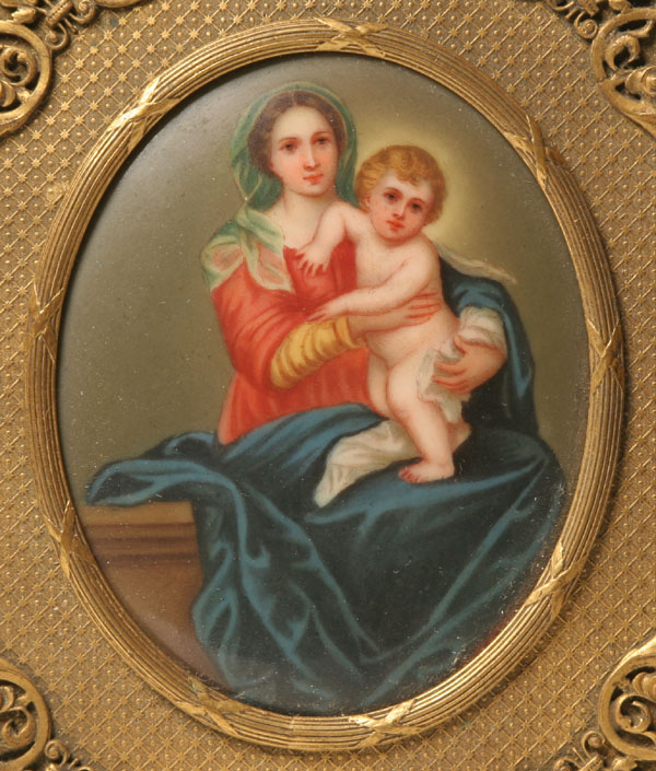 Madonna and child miniature iconic 50055