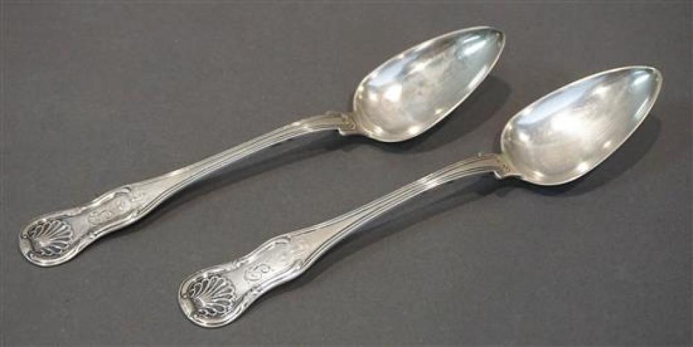 PAIR OF AMERICAN SILVER FIDDLE  3204d9