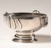 Chinese export silver bowl on stand  5010f