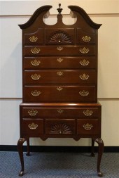 DREXEL QUEEN ANNE STYLE MAHOGANY HIGHBOY,