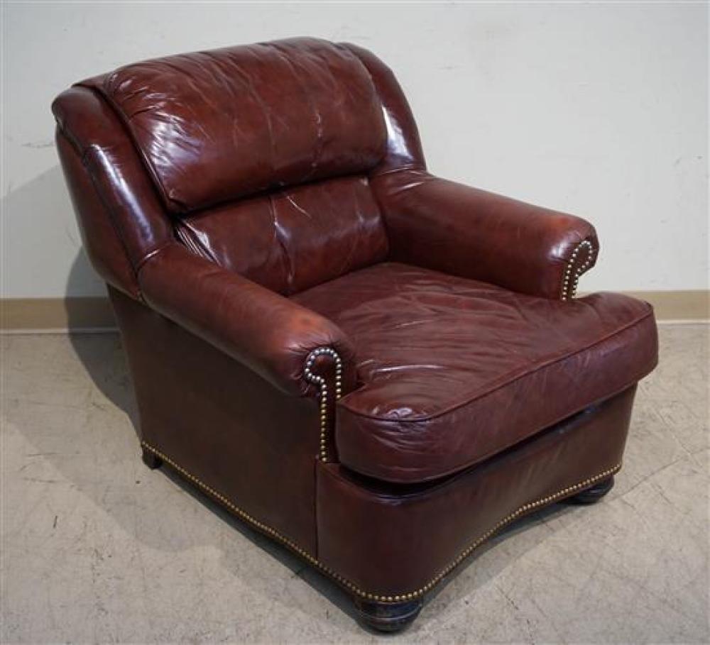 MODERN BROWN LEATHER BRASS NAIL 320ac9