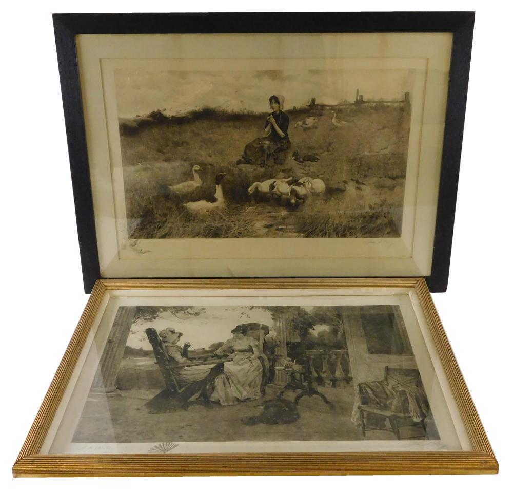 TWO LARGE PRINTS BY JAMES S KING 31e637
