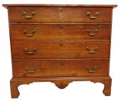 FOUR DRAWER CHEST, AMERICAN, LATE 18TH/