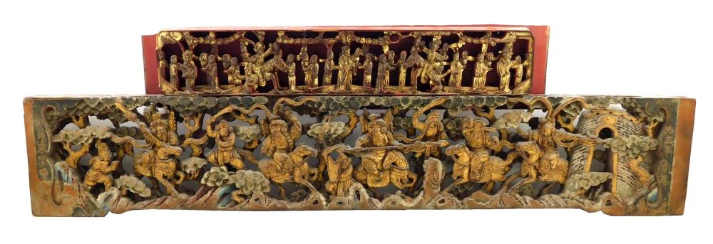 ASIAN TWO CARVED ARCHITECTURAL 31e73b