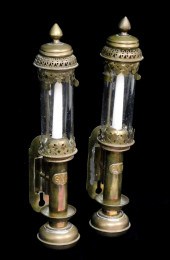 PAIR OF METAL WALL MOUNTED CANDLESTICK