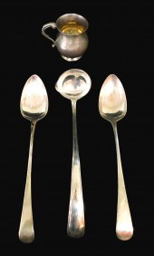 STERLING: FOUR PIECES OF ENGLISH STERLING,