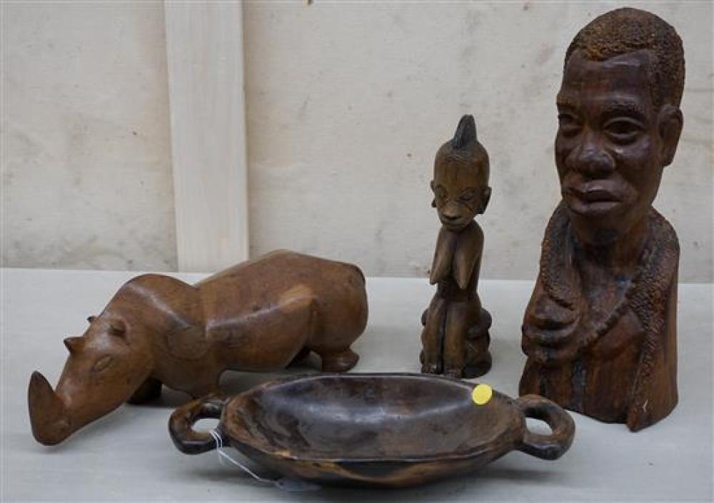 AFRICAN CARVED WOOD BUST OF A MAN  31f0fb