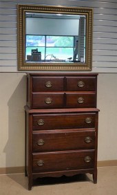 FEDERAL STYLE MAHOGANY TALL CHEST, A