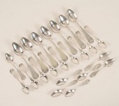 American coin silver spoons, 23pc, including