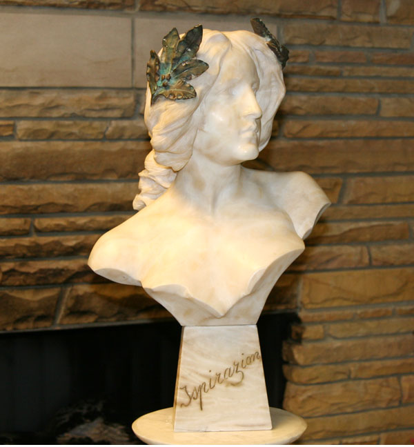 Italian carved alabaster bust of 50308