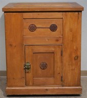 PINE ICEBOX, HEIGHT: 42-1/2 IN, WIDTH: