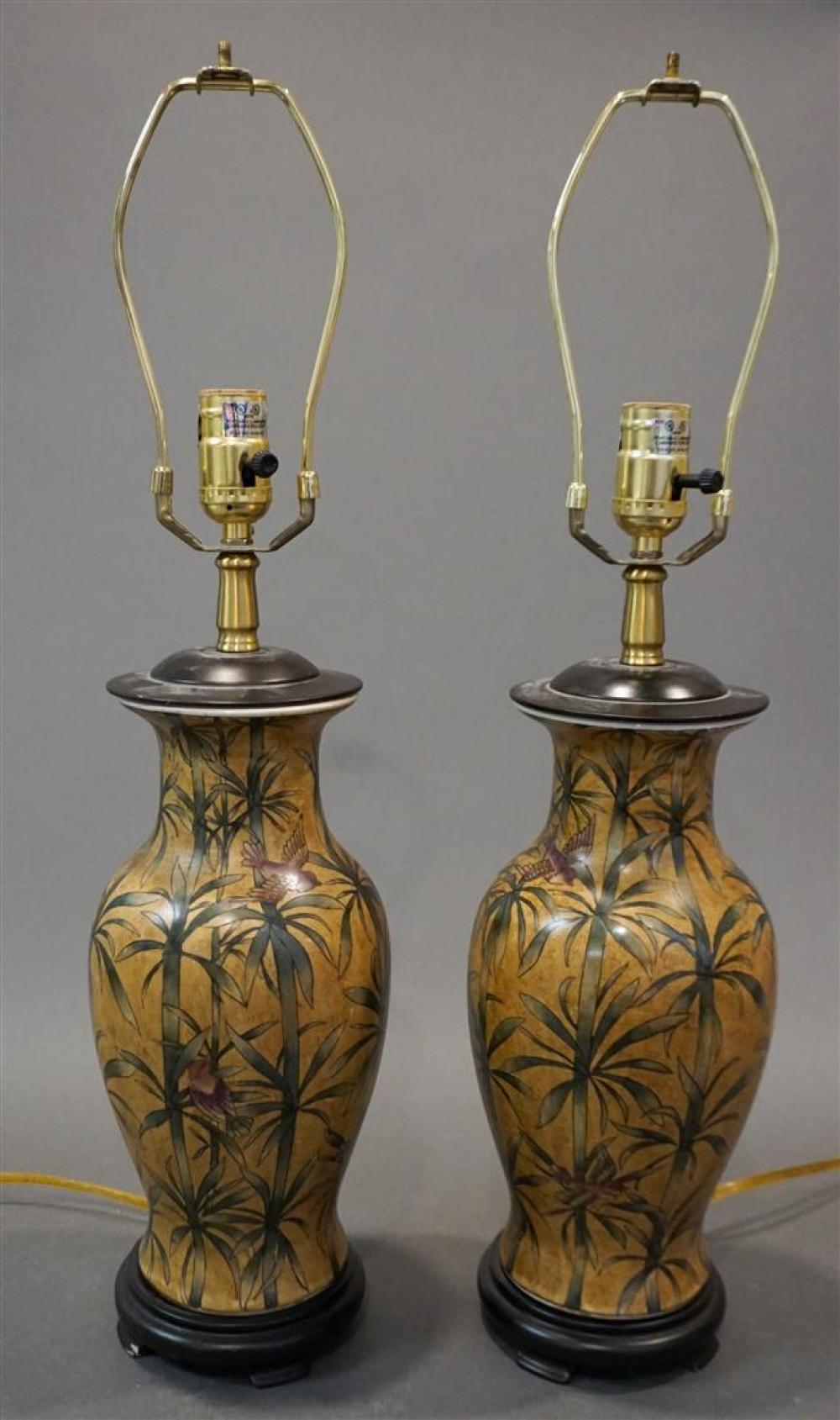 PAIR ASIAN PORCELAIN VASES MOUNTED 321fa1
