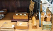 GROUP WITH WOOD JEWELRY BOXES AND HUMIDORSGroup