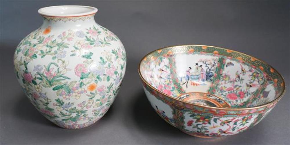 CHINESE FAMILLE ROSE PUNCH BOWL 32257f