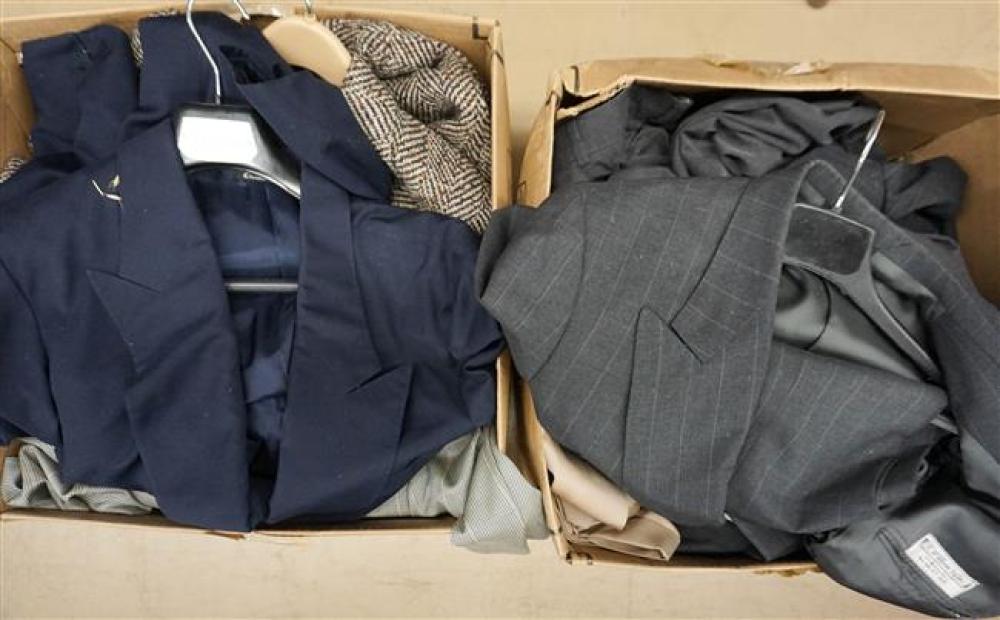 TWO BOXES WITH MEN S SUITS MANY 32279a