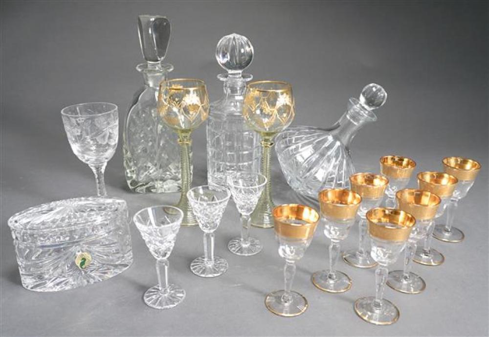 COLLECTION OF FOUR CRYSTAL DECANTERS  3227a7