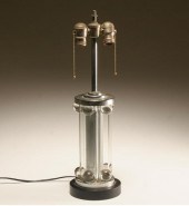 Machine Age/Art Deco table lamp; chrome