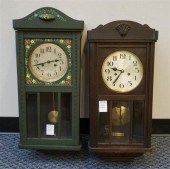 DECORATED WOOD WALL CLOCK AND AN 3232a5
