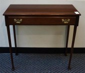 QUEEN ANNE STYLE MAHOGANY NARROW SINGLE-DRAWER