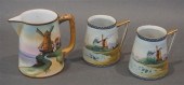 NIPPON SCENIC PITCHER AND TWO MUGSNippon