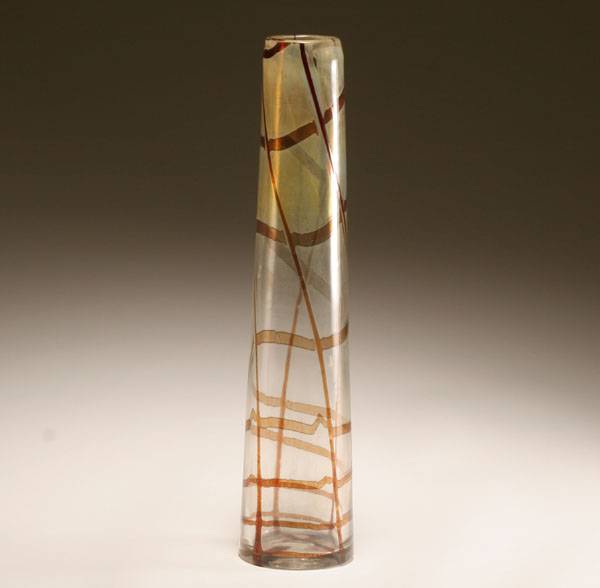 Tall Blenko blown art glass vase  50203