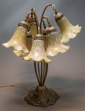 ART NOUVEAU STYLE PATINATED METAL AND