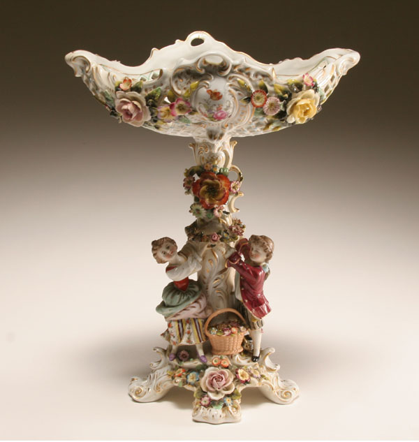 Austrian porcelain floral encrusted 50256