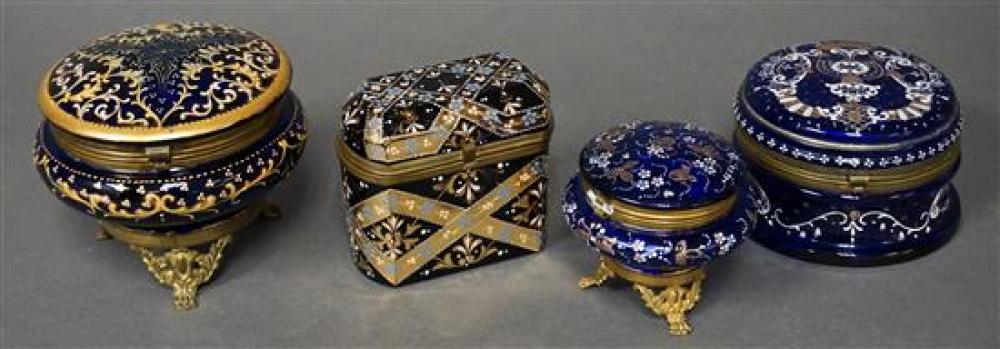 FOUR GILT AND ENAMEL DECORATED 321761