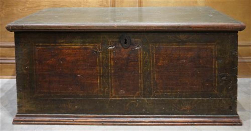 STAINED PINE BLANKET CHEST 19TH 321905