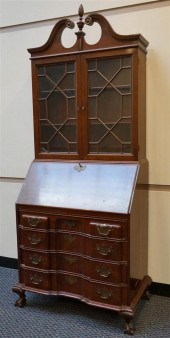 MONITOR CHIPPENDALE STYLE CHERRY BLOCK-FRONT