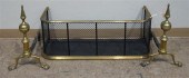 PAIR OF FEDERAL STYLE BRASS ANDIRONS 321b65